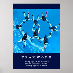 Teamwork Motivational inspirational Quote Poster