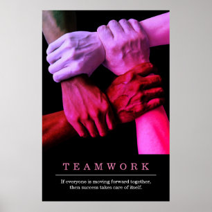 Teamwork Motivational inspirational Quote Poster
