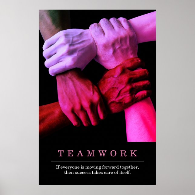 Teamwork Motivational inspirational Quote Poster (Framsidan)
