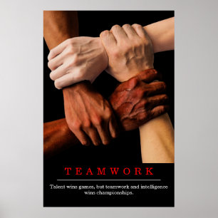 Teamwork Motivational inspirational Quote Poster