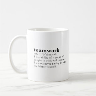Teamwork - ordbokdefinition kaffemugg