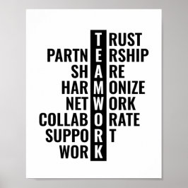 Teamwork Quote for Office and Home | inspirerande Poster