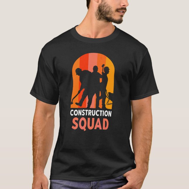 Teamwork Site Construction Squad Worker T Shirt (Framsida)