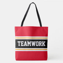 TEAMWORK Sportig Röd Svart Vit Racingränder
