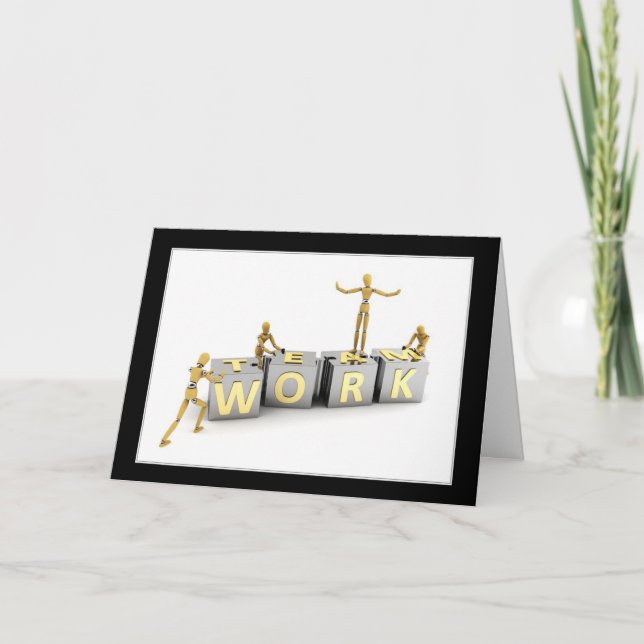 Teamwork - tacka dig att card tack kort (Framsida)