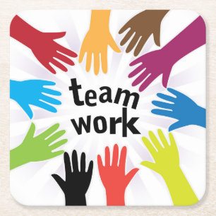 TeamWork Underlägg Papper Kvadrat