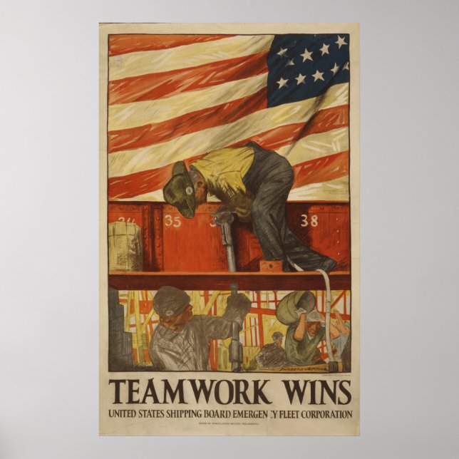 Teamwork Wins Poster (Framsidan)