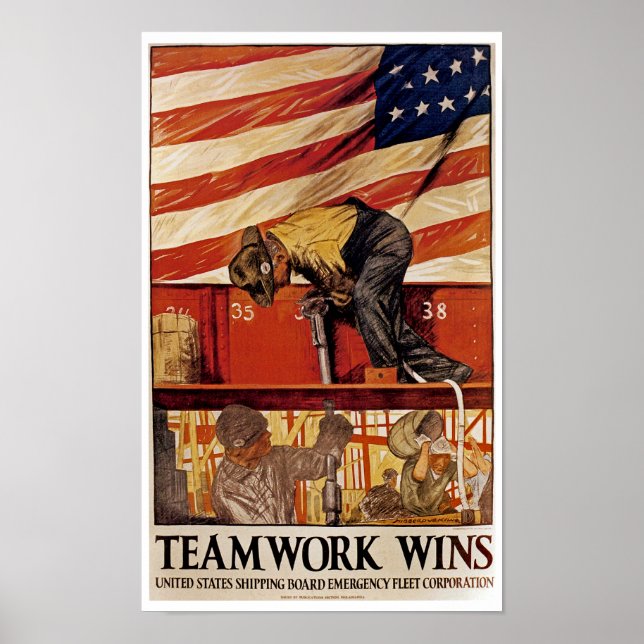 Teamwork Wins Poster (Framsidan)