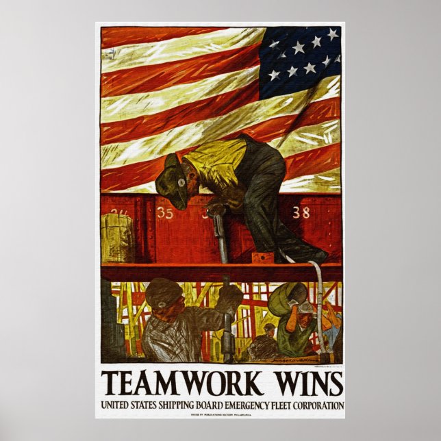 Teamwork Wins Poster (Framsidan)