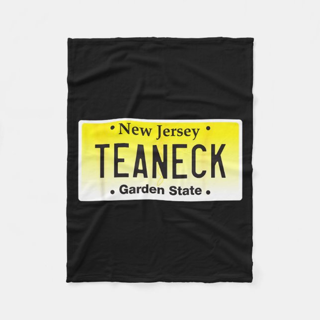 Teaneck New Jersey Hometown Nj Registreringsskylt  Fleecefilt (Framsidan)