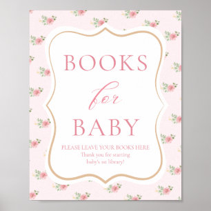 Teaparty-baby shower-böcker för bebis poster