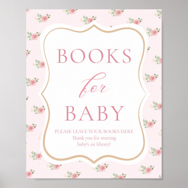 Teaparty-baby shower-böcker för bebis poster (Framsidan)