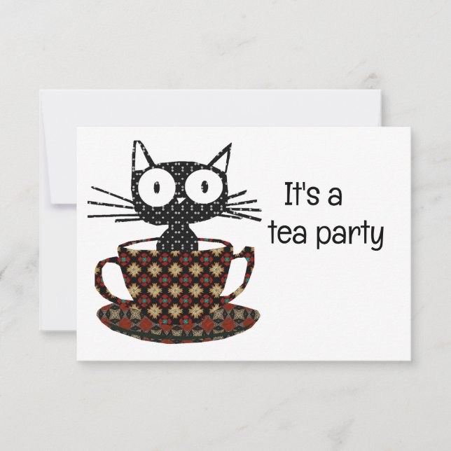 Teaparty-inbjudningskort Inbjudningar (Framsida)