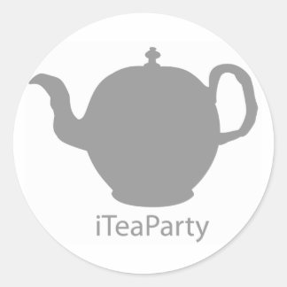 TeaParty-klistermärken Runt Klistermärke