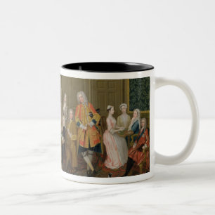 Teaparty på Inhysa för Lord Harringtons, St Jame Två-Tonad Mugg