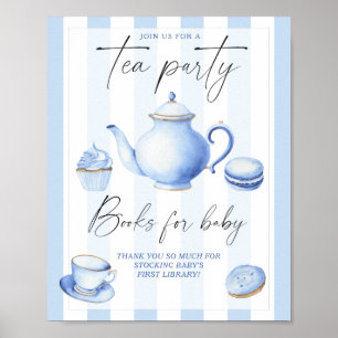 Teaparty pojke Bebis baddare böcker för bebis Poster