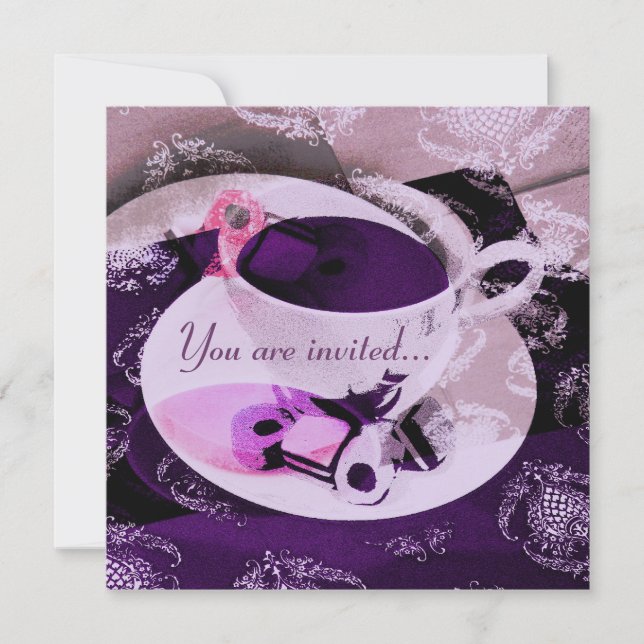 teapartyinbjudan inbjudningar (Framsida)