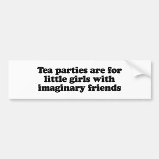 Teapartyn är för liten flicka med imaginär fr bildekal