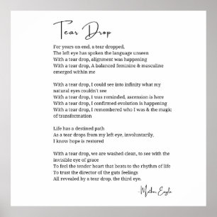 Tear Drop Awaking Third Öga dikt poster konst