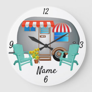 TearDrop Caravan Camper Thunder_Cove Stor Klocka