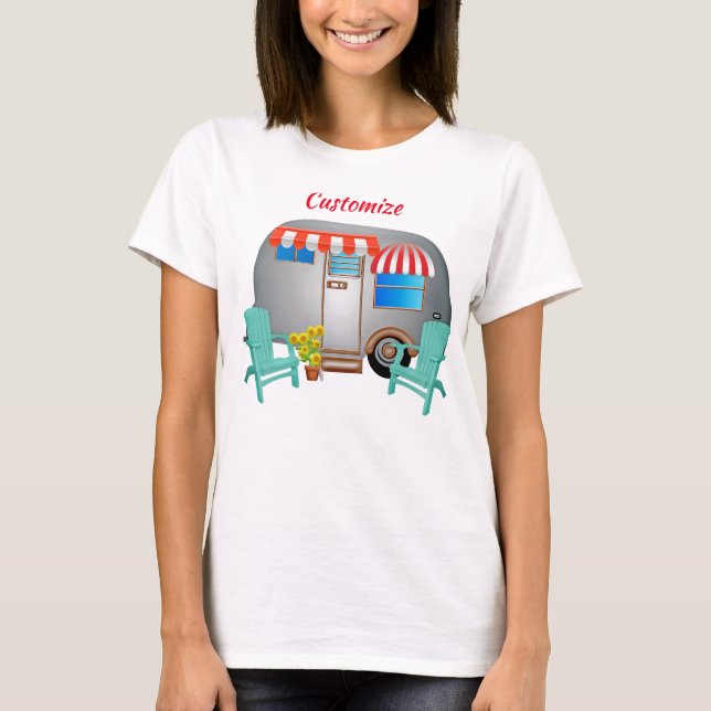 TearDrop Caravan Camper Thunder_Cove T Shirt (Framsida)