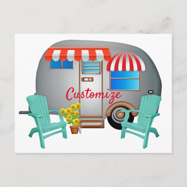 TearDrop Caravan Camper Thunder_Cove Vykort (Framsida)