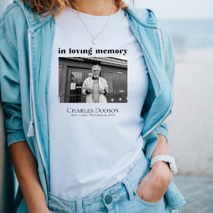 TearDrop Cloud Funeral Photo Memorial T Shirt