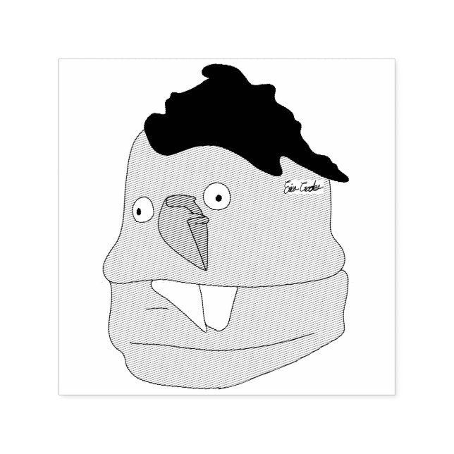 Teardrop nose goofy puppet självfärgande stämpel (Design)