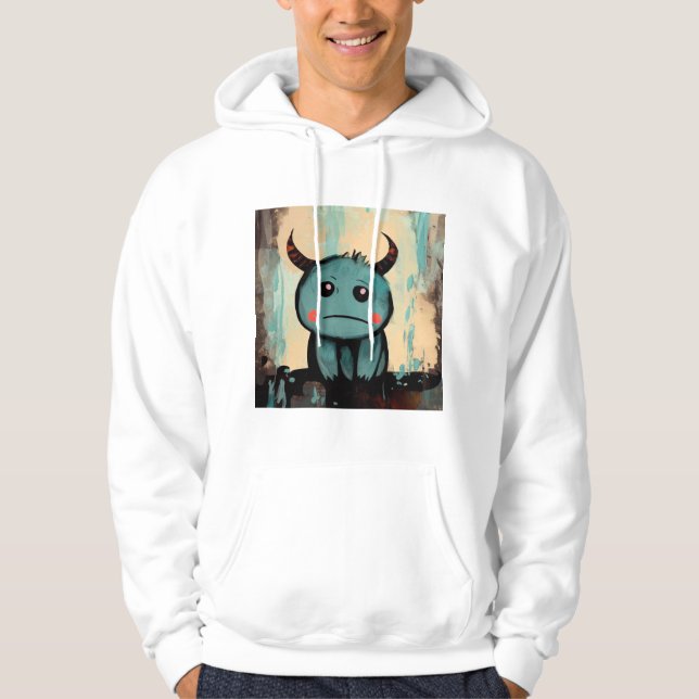 Teardroppar och horn hoodie (Framsida)
