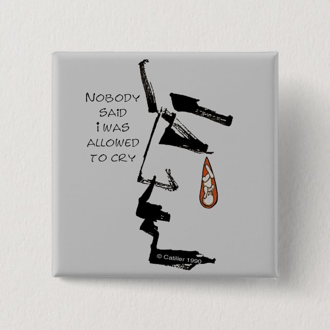 Teardroppe Förlust av Baby Pin Knapp (Framsida)