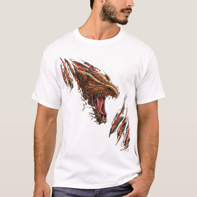 Tearing Dragon T-Shirt (Framsida)