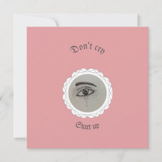 Tearing eye Throw Pillow Julkort