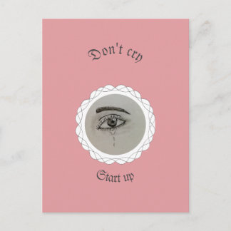 Tearing eye Throw Pillow Vykort