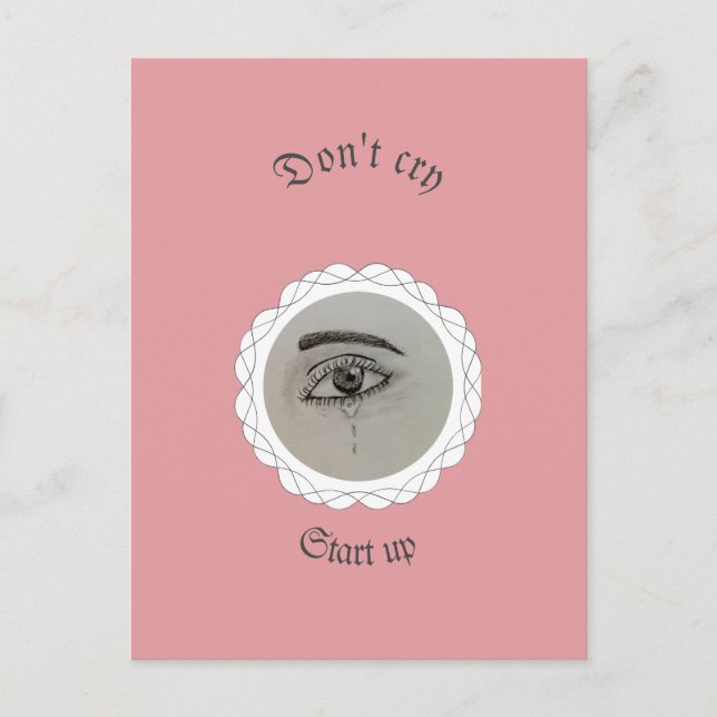 Tearing eye Throw Pillow Vykort (Framsida)