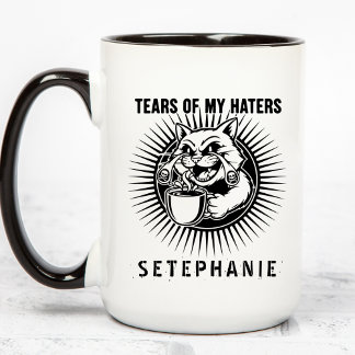 Tears Of My Haters Mug, Funny Cats Mug, Haters Mugg