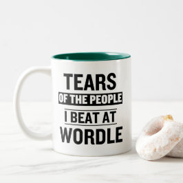 Tears of The People I Beat at Wordle Mug Funny Två-Tonad Mugg