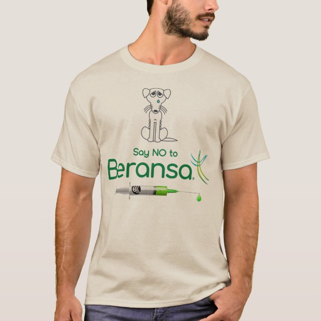 Teartig döende hund med PetAdvocate på baksidan T Shirt (Framsida)