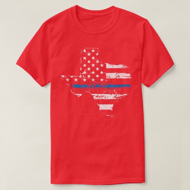 Teas bak - blå stödtunn blå linje II T Shirt (Design framsida)