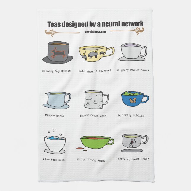 Teas by AI Weirness - Kitchen Towel Kökshandduk (Vertikal)