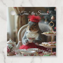 Teas, säsongen gåvor etiketter