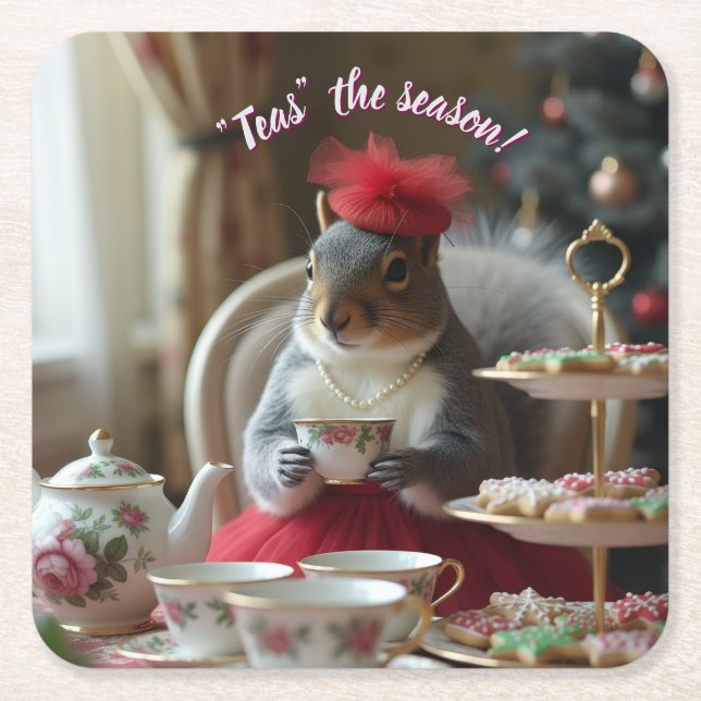 "Teas" säsongen Underlägg Papper Kvadrat (Framsidan)