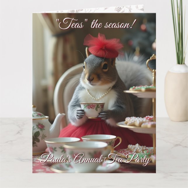 "Teas" säsongsinbjudan Kort (Framsida)