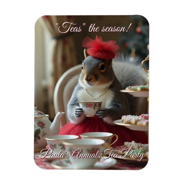 "Teas" säsongsinbjudan Magnet (Vertikal)