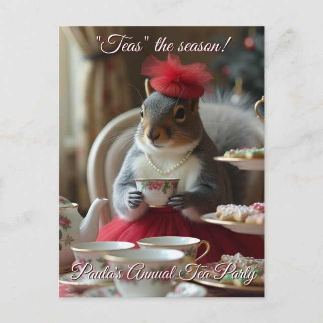 "Teas" säsongsinbjudan Vykort (Framsida)