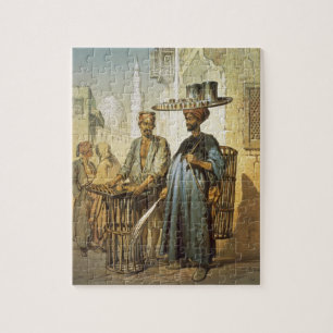 Teasäljare, från "souvenir av Cairo", 1862 (li Pussel