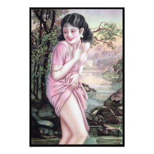Tease in Stream Oasis by Shanghai China Girl Girl Fototryck