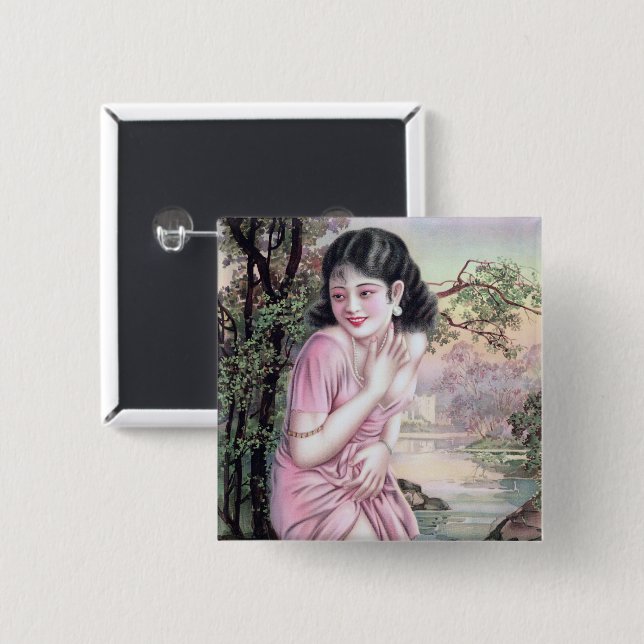 Tease in Stream Oasis by Shanghai China Girl Girl Knapp (Framsida & baksida)