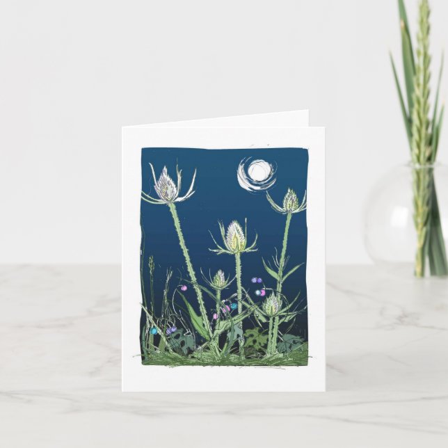 Teasels och Måne Helgkort (Framsida)