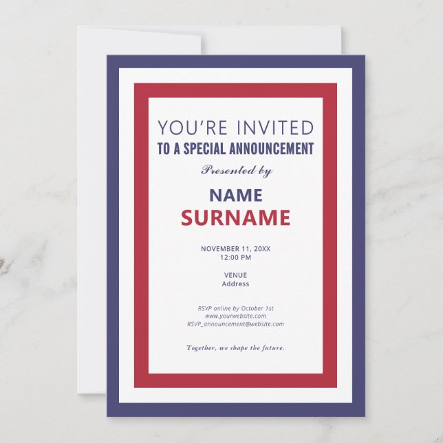 Teaser Kampanj Kickoff Launch Inbjudningar (Framsida)