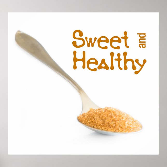 Teaspoon och brunt socker poster (Framsidan)